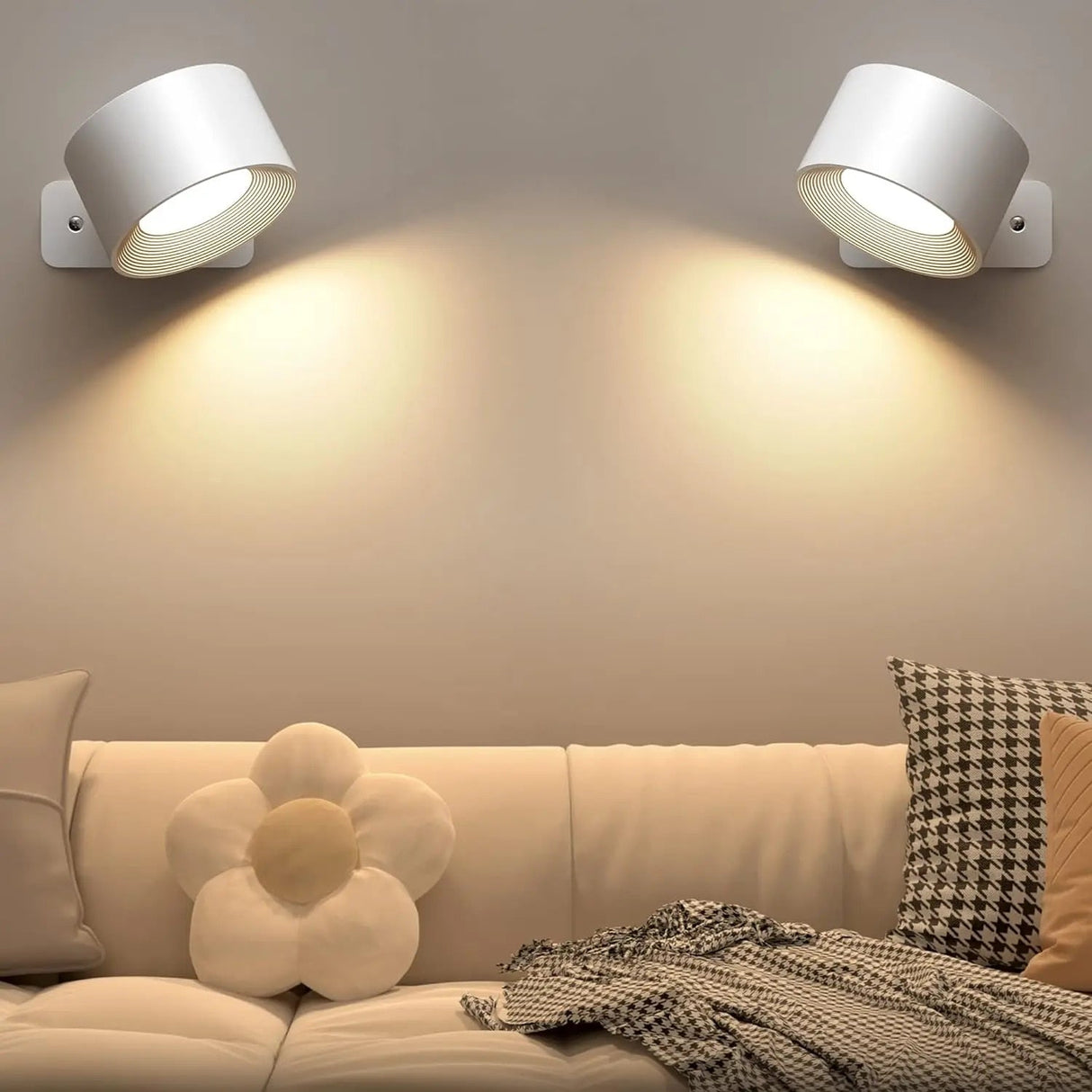 Glow360 LED Wandleuchte | 1+1 Gratis | 360° Ausleuchtung | Modernes Design | Dimmbar