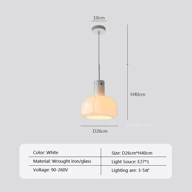 GlacierGlow LED Pendelleuchte Glas | Nordic Design | Energieeffizient | Dimmbare Beleuchtung | Moderne Hängelampe