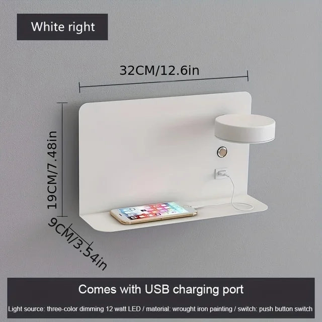 LustroLite Minimal Wandleuchte | Modernes Design | LED Beleuchtung | Elegante Wandlampe für Wohnzimmer und Schlafzimmer