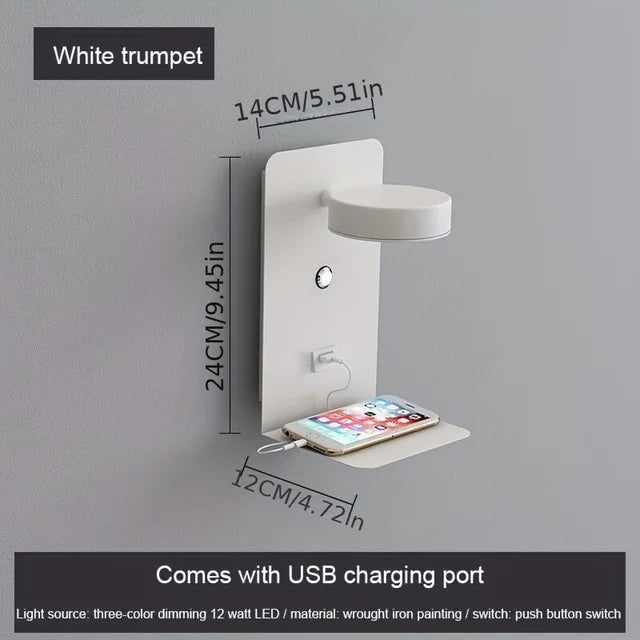 LustroLite Minimal Wandleuchte | Modernes Design | LED Beleuchtung | Elegante Wandlampe für Wohnzimmer und Schlafzimmer