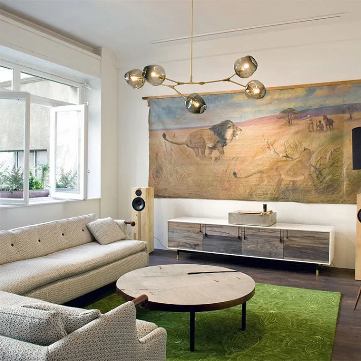 BubbleSphere Sputnik Kronleuchter mit Glaskugeln | Modernes Design | Luxuriöse Beleuchtung für Wohn- & Esszimmer