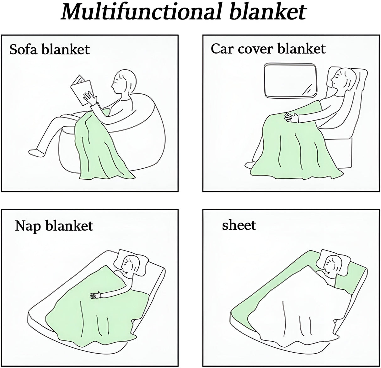 CozyWrap Kuscheldecke | Wärmedecke für Unterwegs | Elegantes Design | Flauschige Komfortdecke