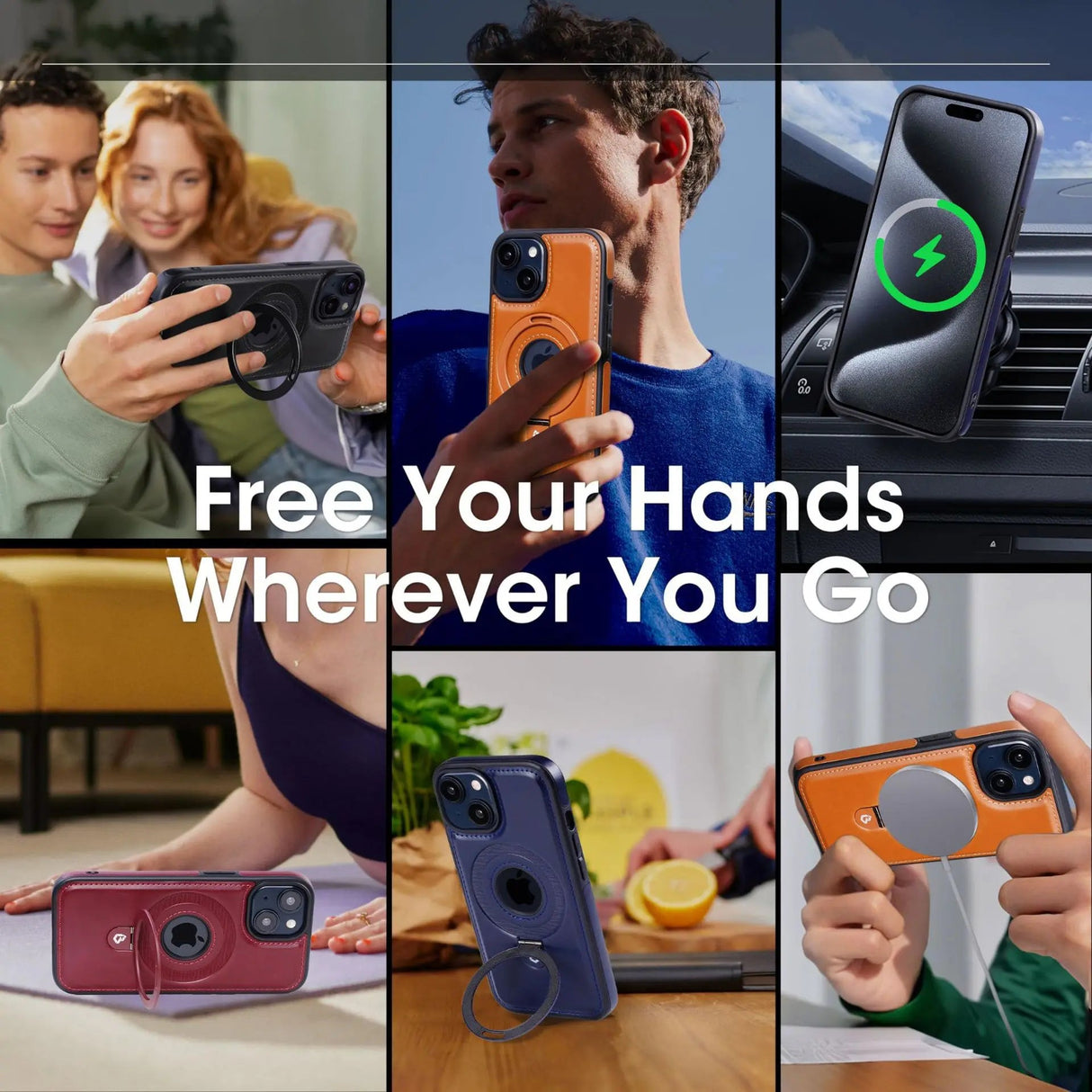 MagCase Pro™ Magnetische iPhone-Hülle mit unsichtbarem Ringständer | Stoßfest | Elegantes Design | 360° Schutz