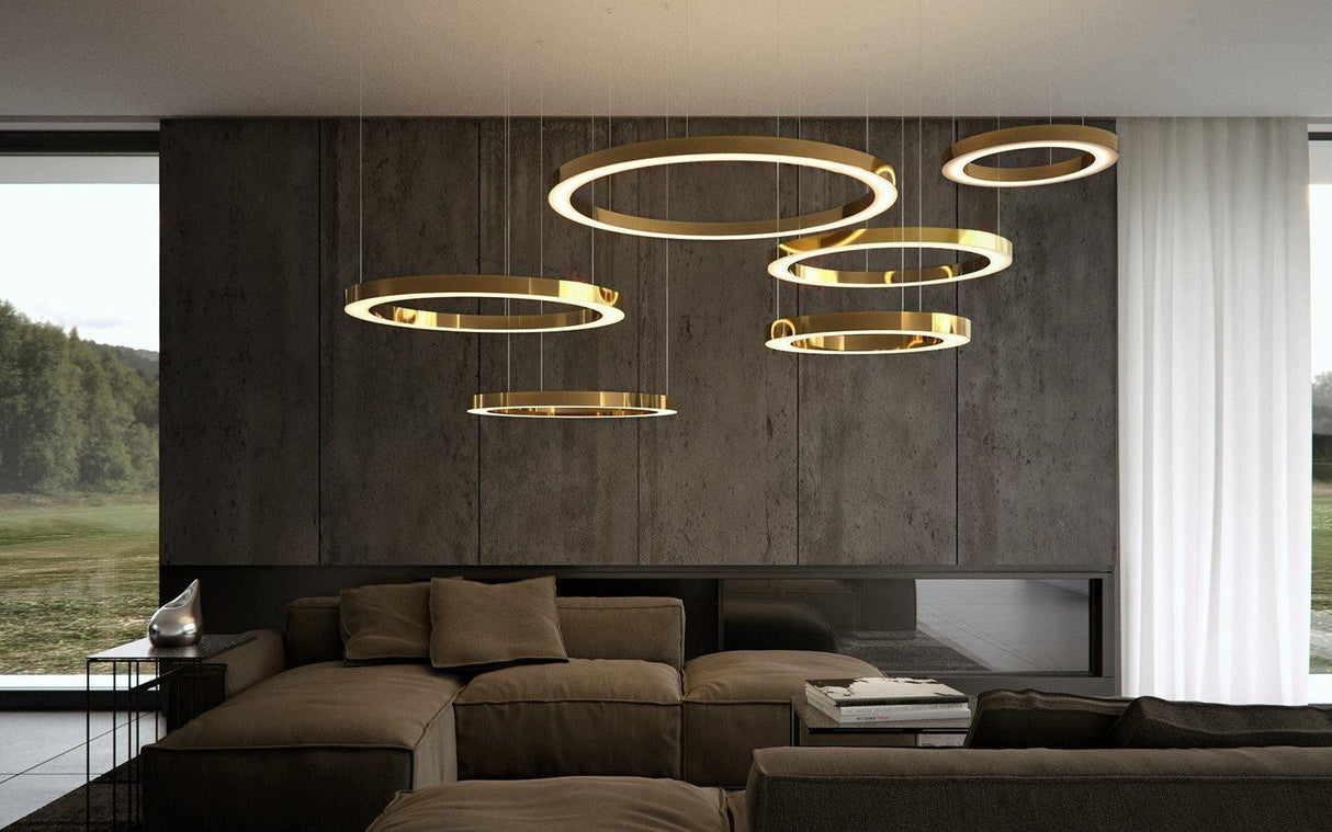 LumenRing Orion LED Pendelleuchte | Modernes Ringdesign | Dimmbares Licht | Stilvolle Beleuchtung für Wohnräume