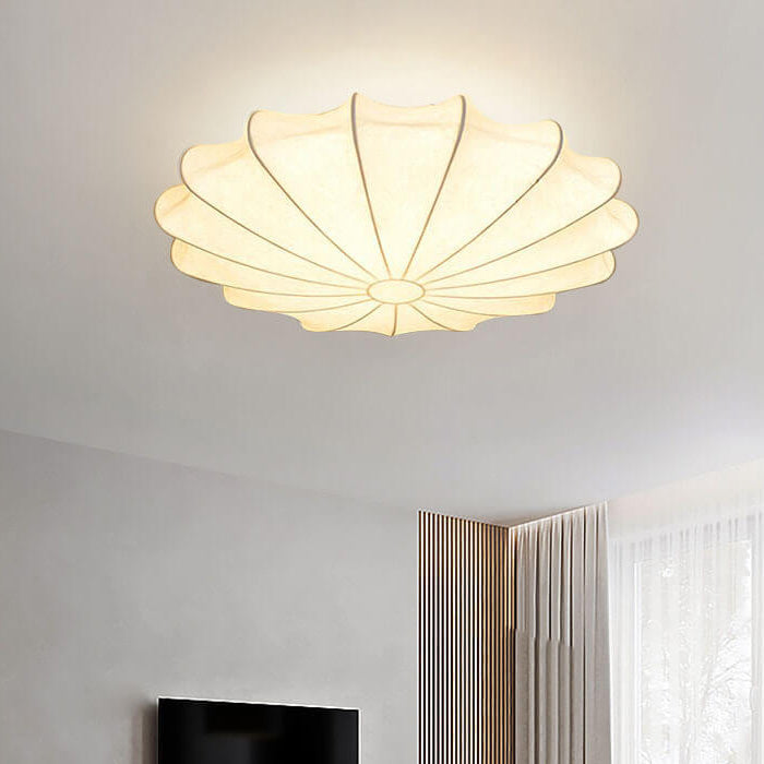 LumoNova Minimalistische Runde Deckenleuchte | Faux-Seide Design | 1/3/5 Licht | Skandinavischer Stil