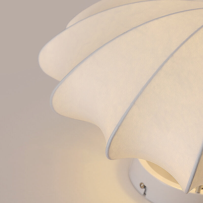 LumoNova Minimalistische Runde Deckenleuchte | Faux-Seide Design | 1/3/5 Licht | Skandinavischer Stil