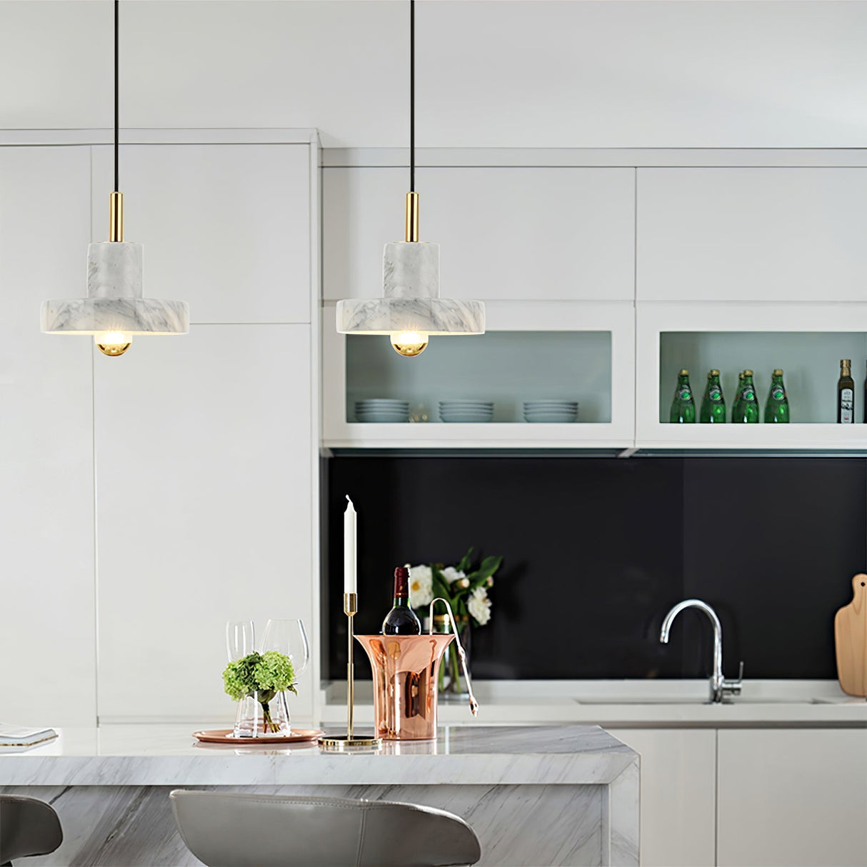 Auriluxe Marmor Aura Pendelleuchte | Elegantes Design | Luxuriöse Beleuchtung für Zuhause