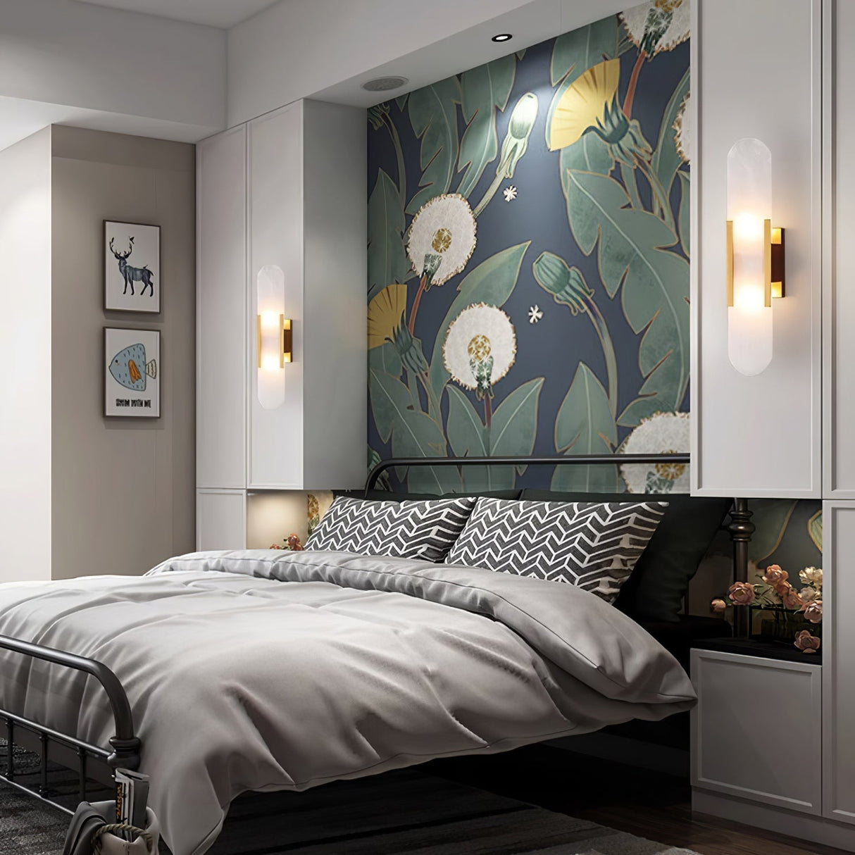 LumaSerene Langgestreckte Alabaster Wandleuchte | Modernes Design | Elegante Beleuchtung | Energieeffizient