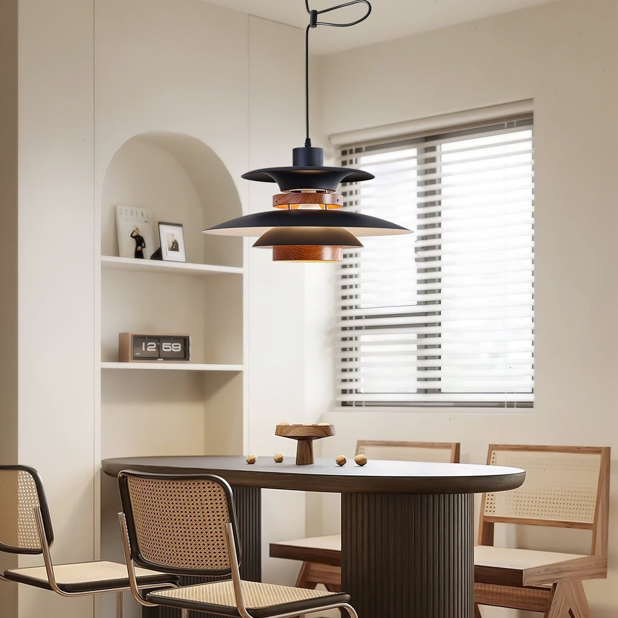 SwivelGlow Pendelleuchte mit Schwenkarm | Modernes Design | Höhenverstellbare LED-Lampe | Esszimmer & Büro