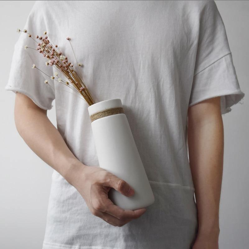 ClayMatte Moderne Keramik Blumenvase | Mattes Finish | Dekoration für Zuhause