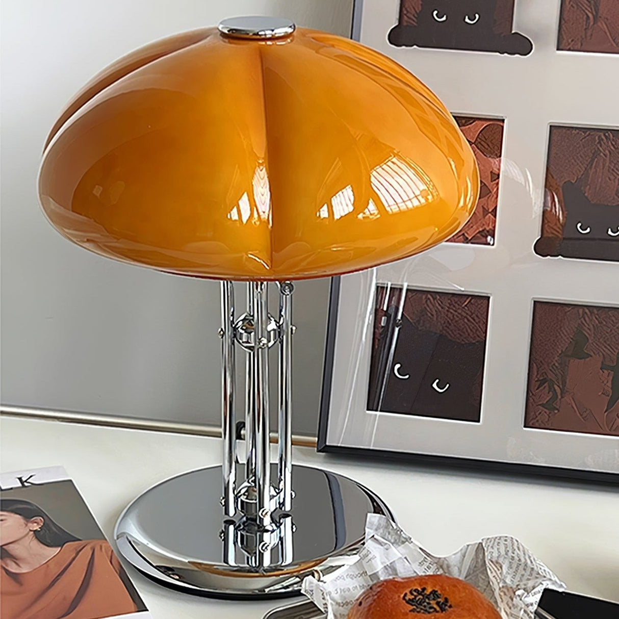 LumiDome Pilz-Tischlampe | Bauhaus Design Tischleuchte | Dekorative Beleuchtung | Stilvolle Nachttischlampe