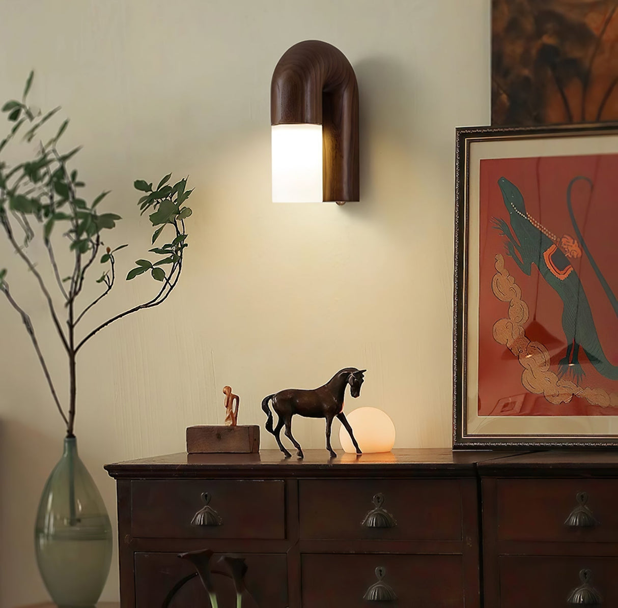 ArborLume Holz Wandleuchte | Modernes Design | LED Beleuchtung | Nachhaltige Wanddeko