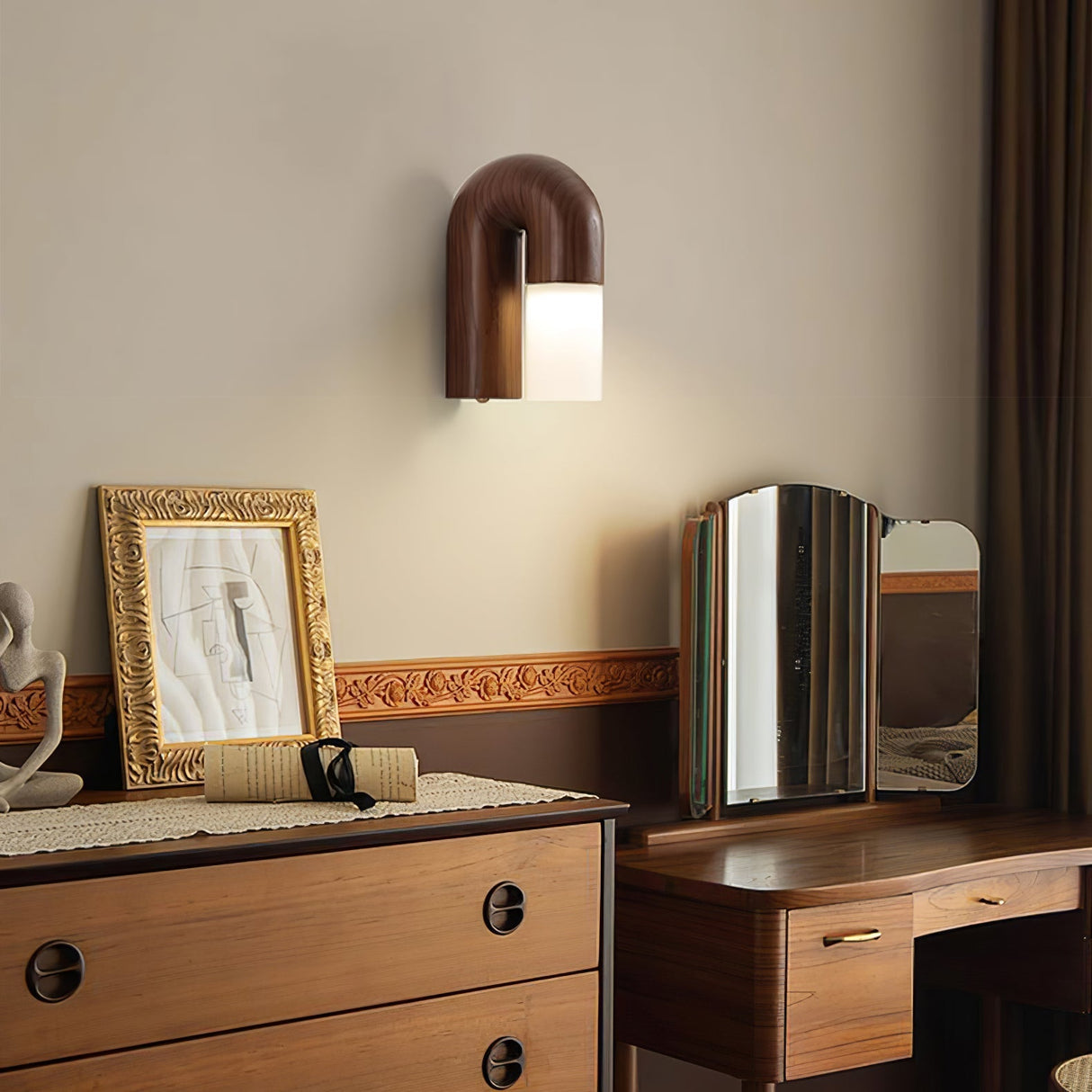 ArborLume Holz Wandleuchte | Modernes Design | LED Beleuchtung | Nachhaltige Wanddeko