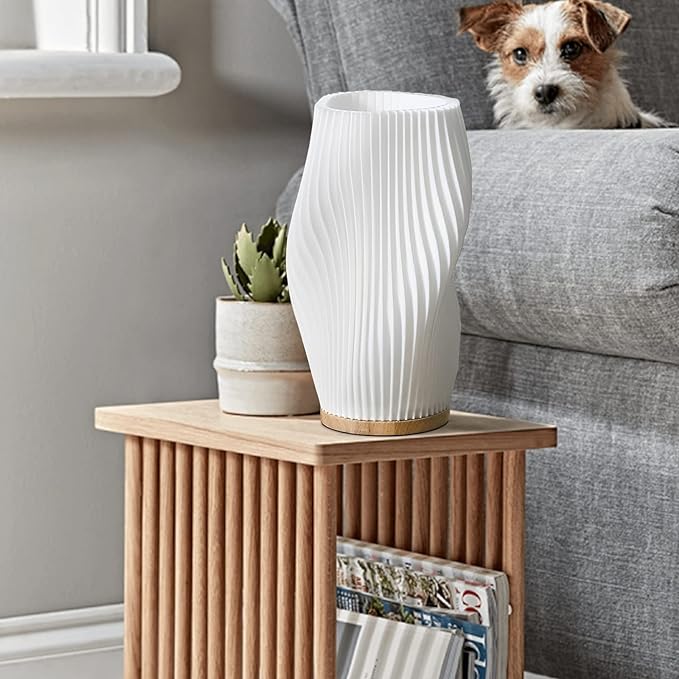 WaveGlow Serene LED Lampe | Moderne Tischleuchte | Stimmungsvolle Beleuchtung für Zuhause