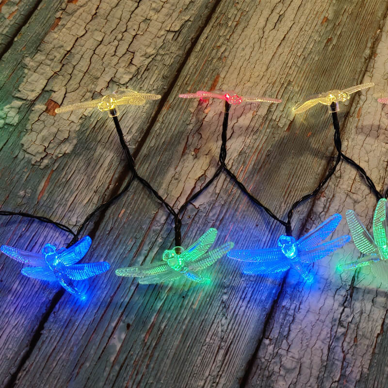 SolarGlim Dragonfly LED Lichterkette | Solarbetrieben | Wasserdicht | Party- & Gartenbeleuchtung