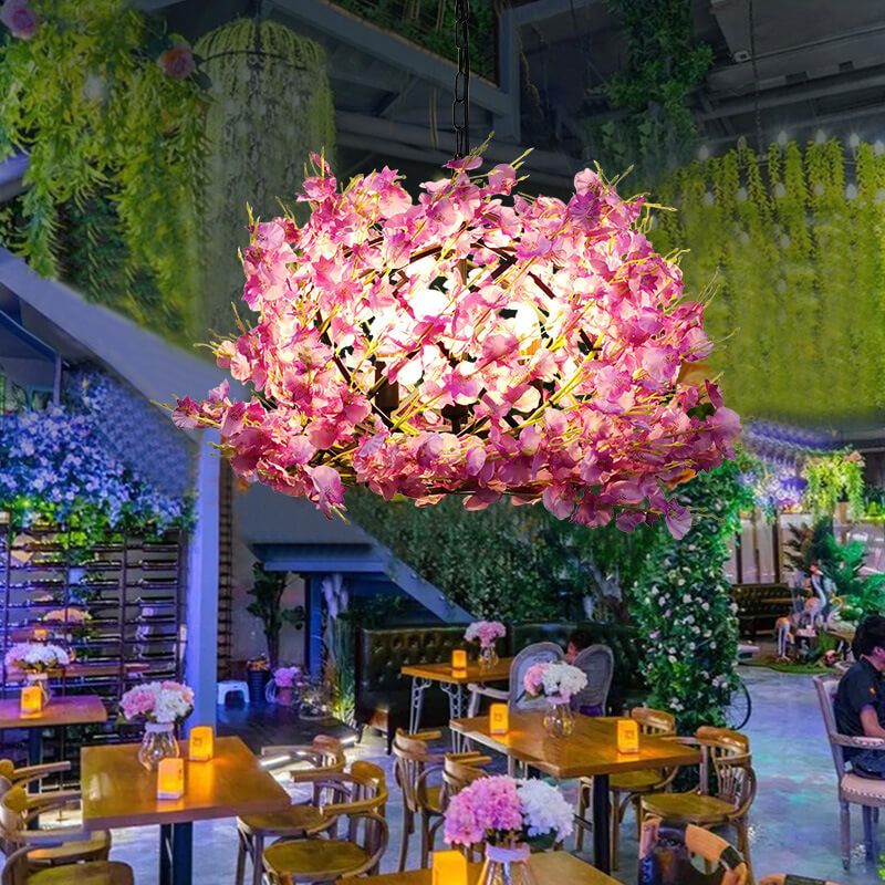 FloraNova Kreativer Blumen Kronleuchter | 3 Lichter | Farbenfrohes Design für Ihr Zuhause