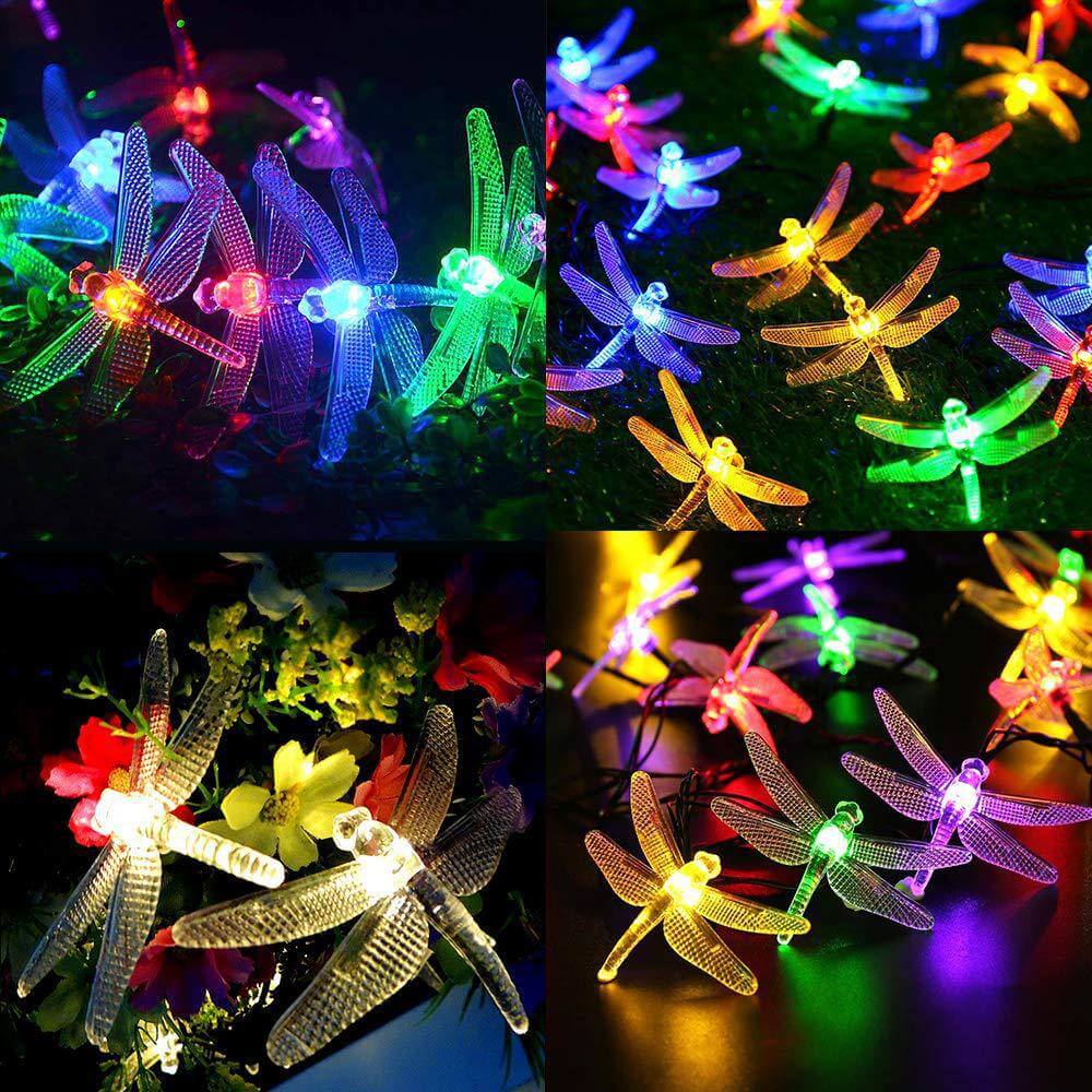 SolarGlim Dragonfly LED Lichterkette | Solarbetrieben | Wasserdicht | Party- & Gartenbeleuchtung