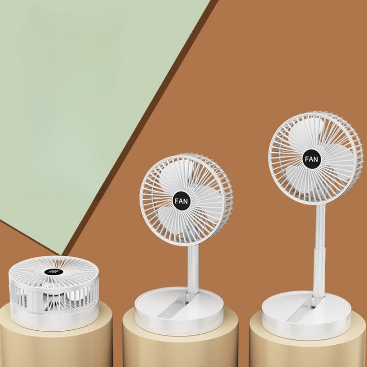 AirBuddy Tragbarer Mini Ventilator | Handheld & Faltbar | Wiederaufladbar | Perfekt für Reisen & Zuhause