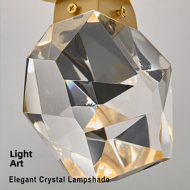 Crystalite Diamond-Design LED Deckenleuchte | Semi-Flush Mount | Elegantes Licht | Energieeffizient