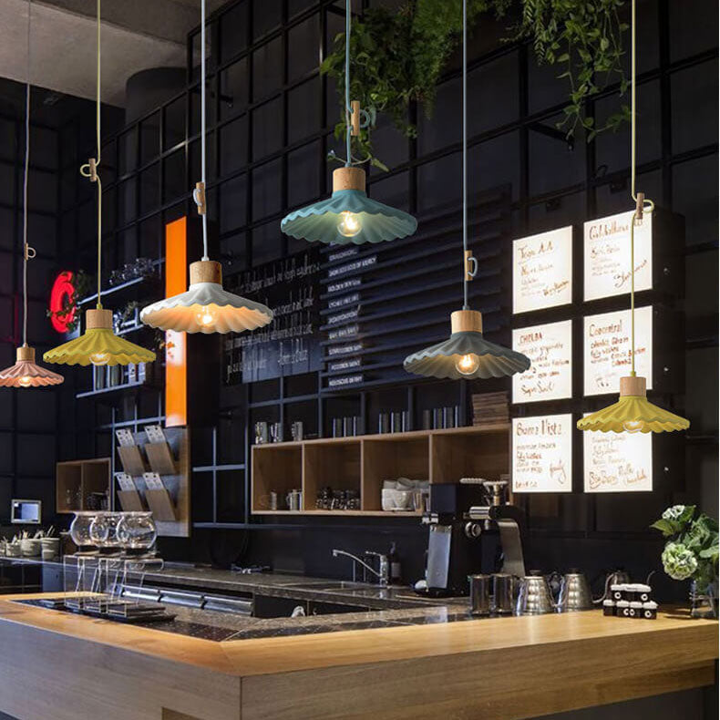 CemLight Moderne Macaron Pendelleuchte | Zement-Schirm | Skandinavisches Design | Stilvolle Beleuchtung | Für Wohn- und Essbereiche