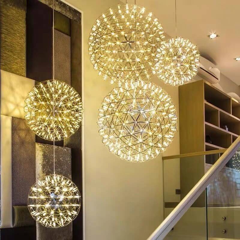 StarFlare LED Feuerwerk Pendelleuchte | Modernes Design | 12 bis 92 Lichtkugeln | Deko-Leuchte für Wohnzimmer & Esszimmer