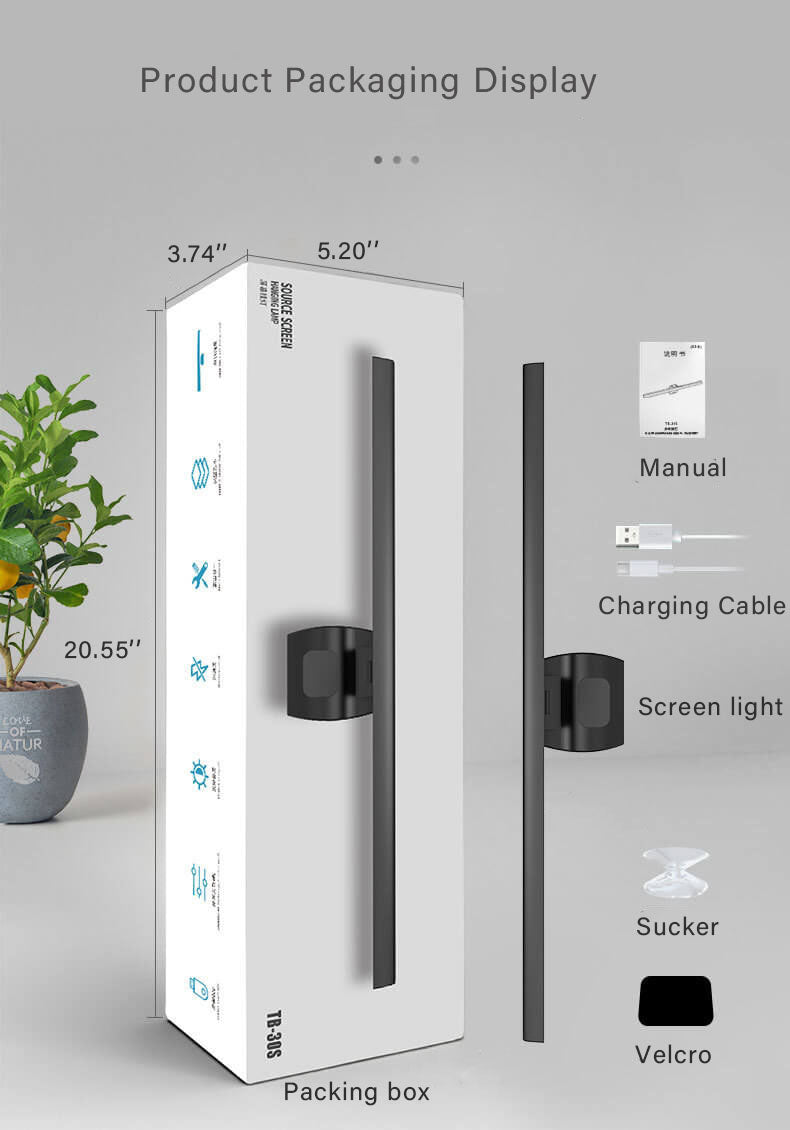 VisionBar LED Bildschirmlampe | Anti-Blaulicht | USB Wiederaufladbar | Für Laptop & Monitor