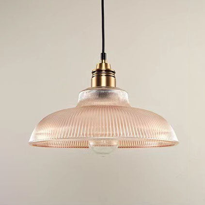 LumoStria Pendelleuchte | Streifenglas | 1-flammig | Vintage-Design für stilvolle Beleuchtung