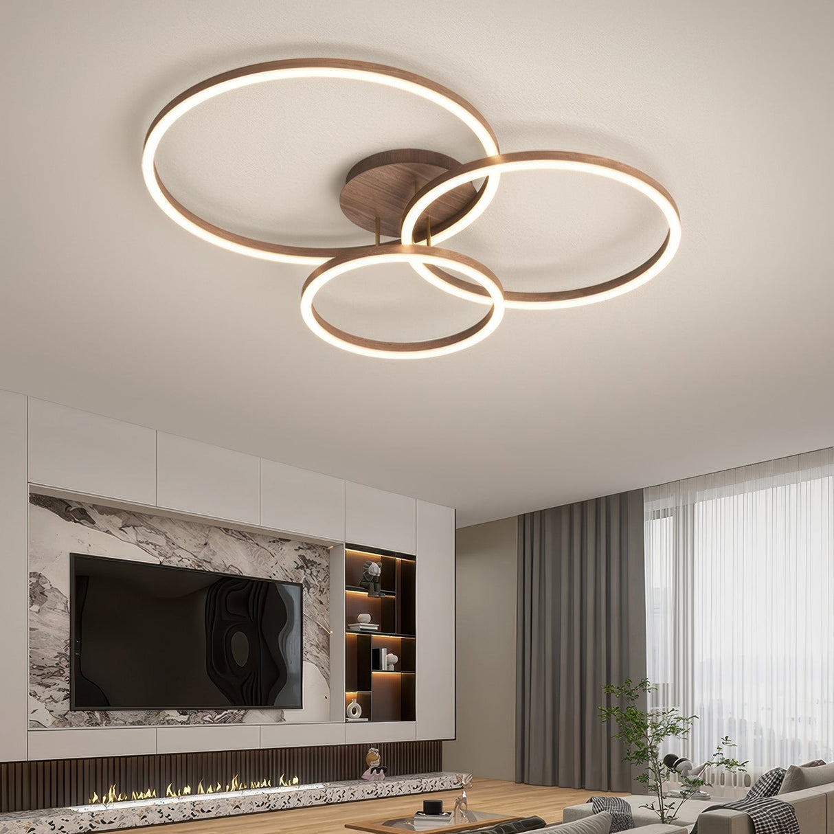 Glintora Elegante Ring-Deckenleuchte | LED-Technologie | Dimmbares Licht | Modernes Design