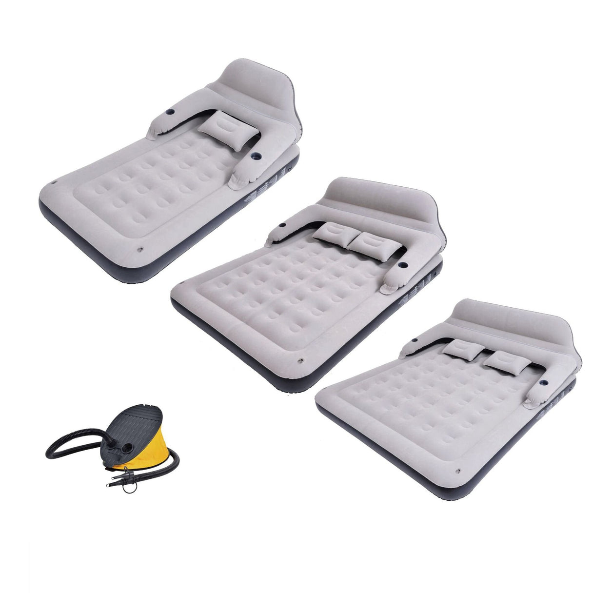 ComfortAir Aufblasbare Matratze mit Pumpe & Rückenlehne | Optimaler Komfort | Hochwertiges Gästebett