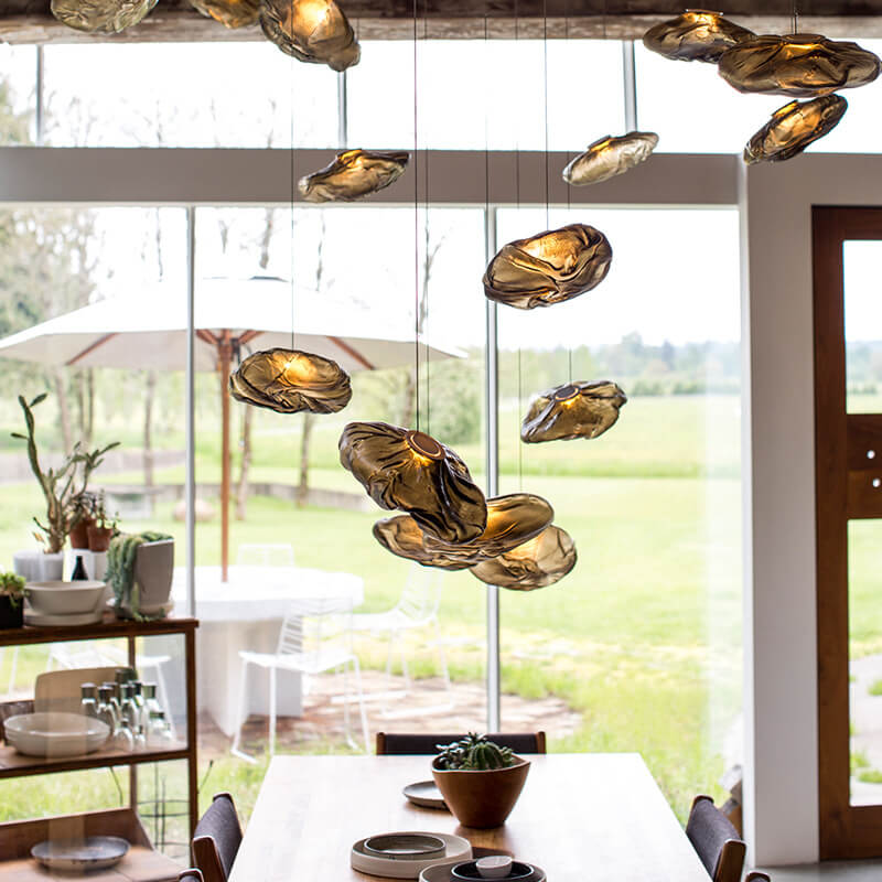 CloudNova Glas Pendelleuchte | Modernes Design | Einzigartiger Wolken-Look | Stimmungsvolle Beleuchtung