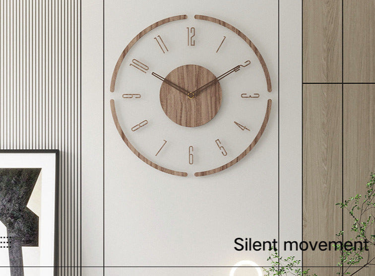 NordWood 35cm Wanduhr im skandinavischen Design | Massivholz | Leise & Elegant | Perfekt für Wohnzimmer & Büro