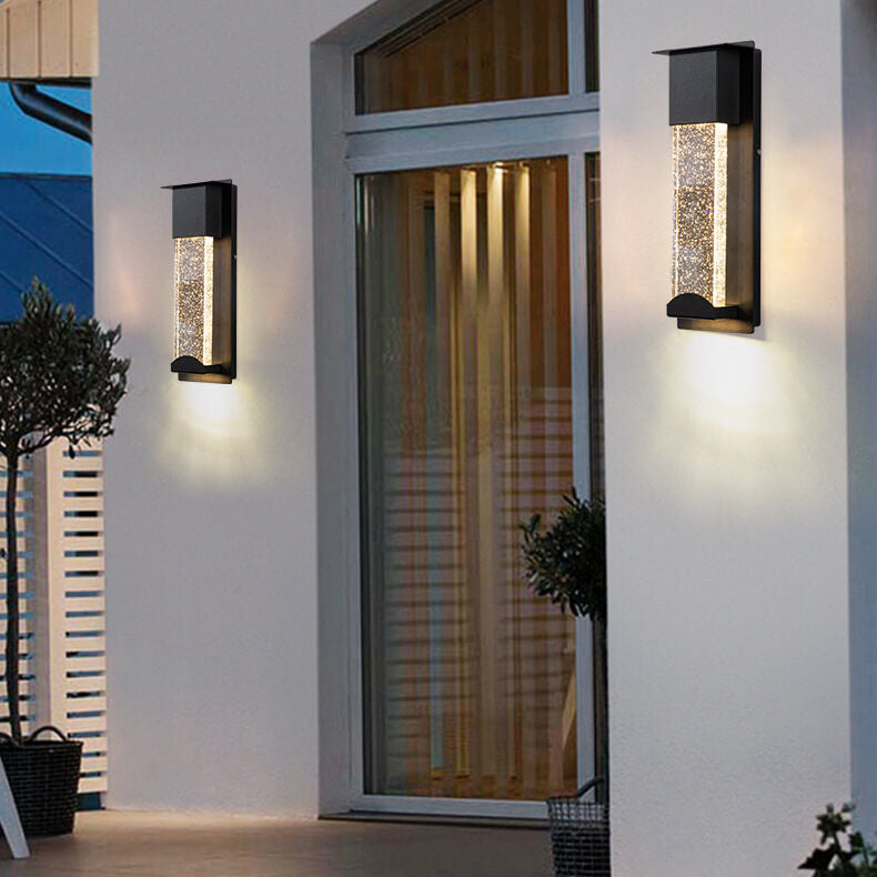 CrystalGuard – Outdoor LED Wandleuchte | Wasserdicht & Induktion | Modernes Design