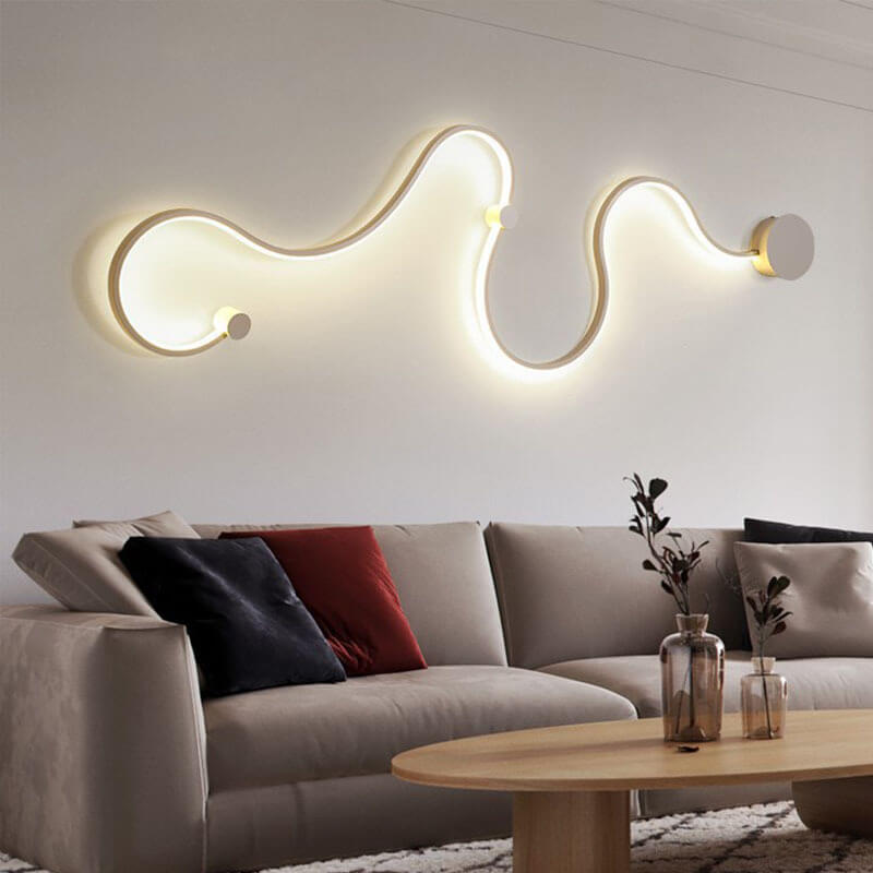 Serpenta Moderne LED Wandlampe | Aluminium | Geschwungenes Design | Dimmbar | Stilvolle Beleuchtung