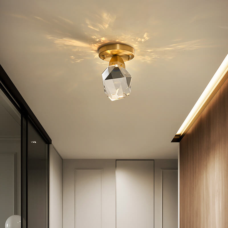 Crystalite Diamond-Design LED Deckenleuchte | Semi-Flush Mount | Elegantes Licht | Energieeffizient