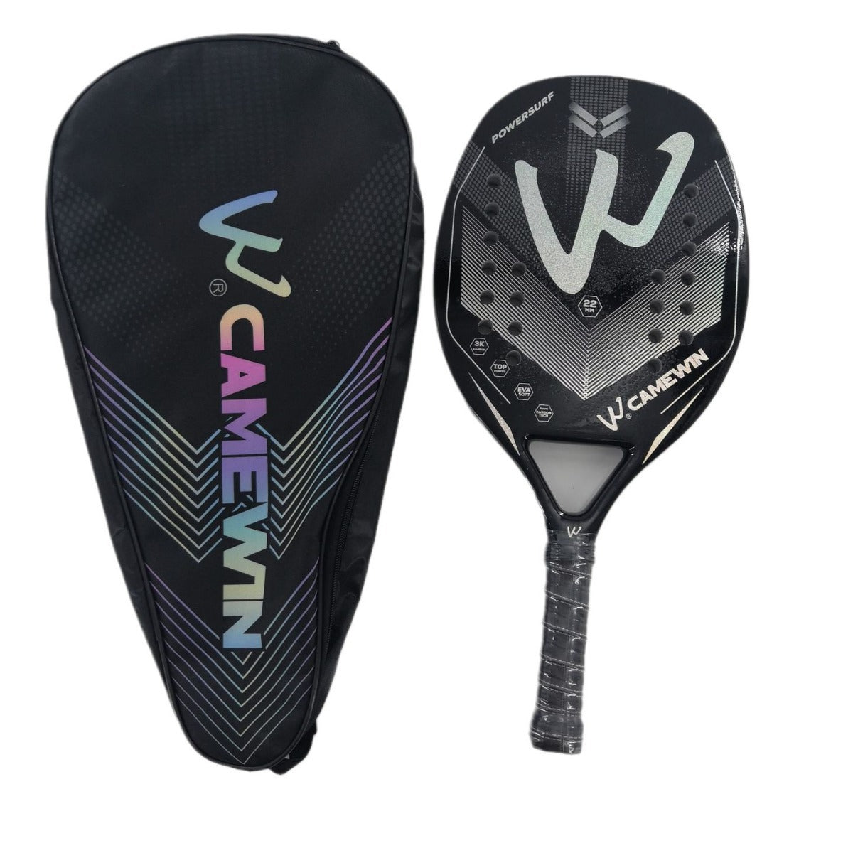 AceCarbon Beach Tennis Schläger | 3K Carbon | Ergonomischer Griff | Leicht & Präzise für Höchstleistungen