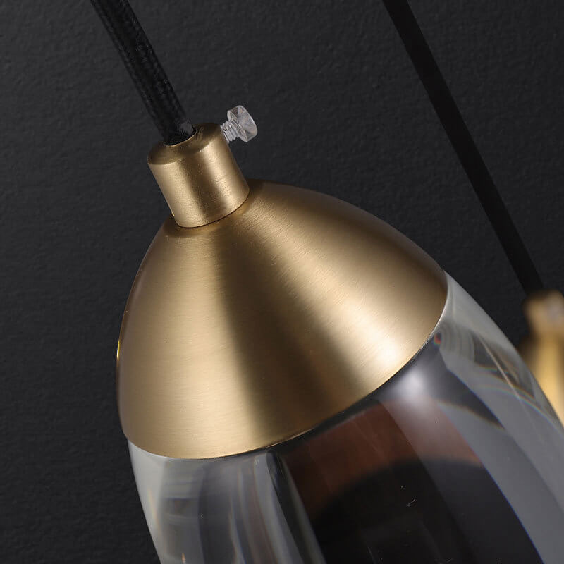 LustreVine Kristall Pendelleuchte | Tropfenform | LED-Lampe mit Kristall | Moderne Beleuchtung für Wohn- und Esszimmer