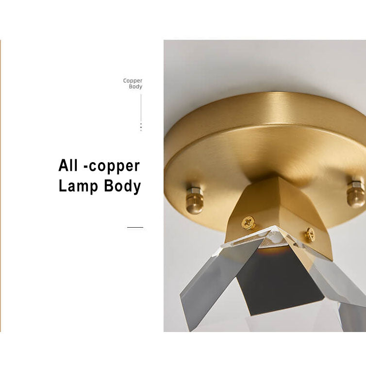 Crystalite Diamond-Design LED Deckenleuchte | Semi-Flush Mount | Elegantes Licht | Energieeffizient