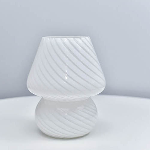 MiraGlow Retro Design Glas Pilz Tischlampe | LED Nachtlicht | Warmes Licht | Stimmungslicht | Deko für Zuhause