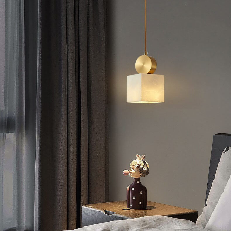 ArtisLume Nordic Pendelleuchte | Geometrisches Design | Metall mit Marmoroptik | Minimalistische Hängelampe