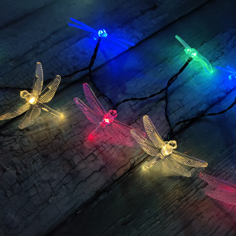 SolarGlim Dragonfly LED Lichterkette | Solarbetrieben | Wasserdicht | Party- & Gartenbeleuchtung