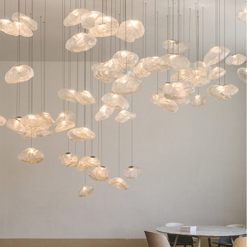 CloudNova Glas Pendelleuchte | Modernes Design | Einzigartiger Wolken-Look | Stimmungsvolle Beleuchtung