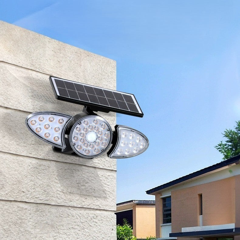 EcoGlint Rechteckige LED Wandlampe | Solarbetrieben | Minimalistisches Design für Garten und Terrasse