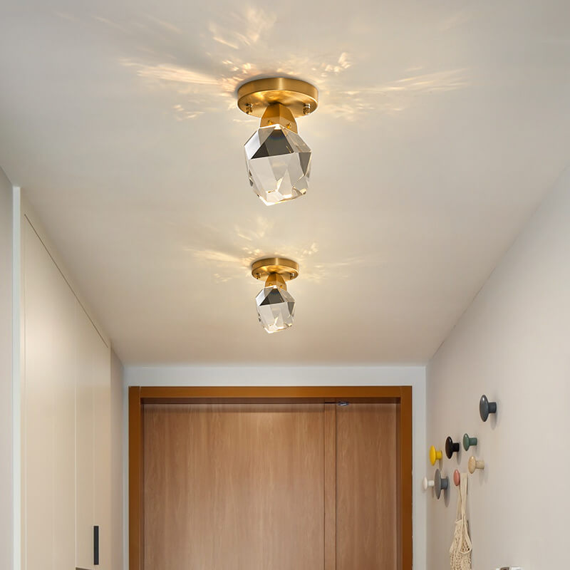 Crystalite Diamond-Design LED Deckenleuchte | Semi-Flush Mount | Elegantes Licht | Energieeffizient