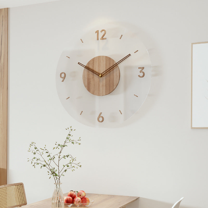 NordWood 35cm Wanduhr im skandinavischen Design | Massivholz | Leise & Elegant | Perfekt für Wohnzimmer & Büro