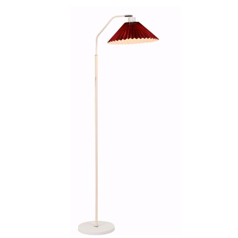 LumiFlair Minimalist Stehlampe | LED Lichtquelle | Verstellbar | Beige & Weinrot | Modernes Design