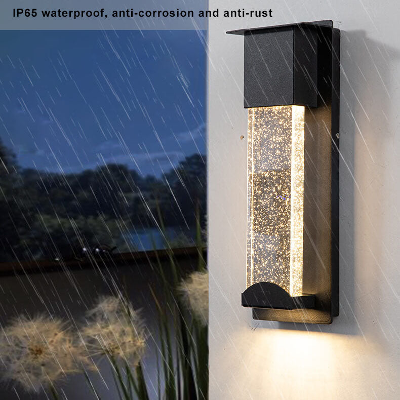CrystalGuard – Outdoor LED Wandleuchte | Wasserdicht & Induktion | Modernes Design