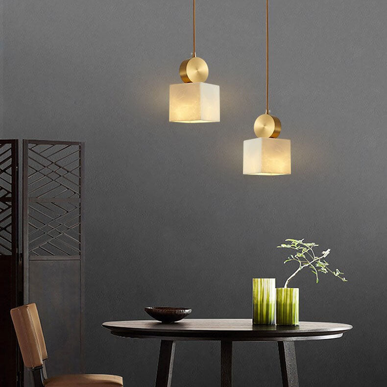 ArtisLume Nordic Pendelleuchte | Geometrisches Design | Metall mit Marmoroptik | Minimalistische Hängelampe