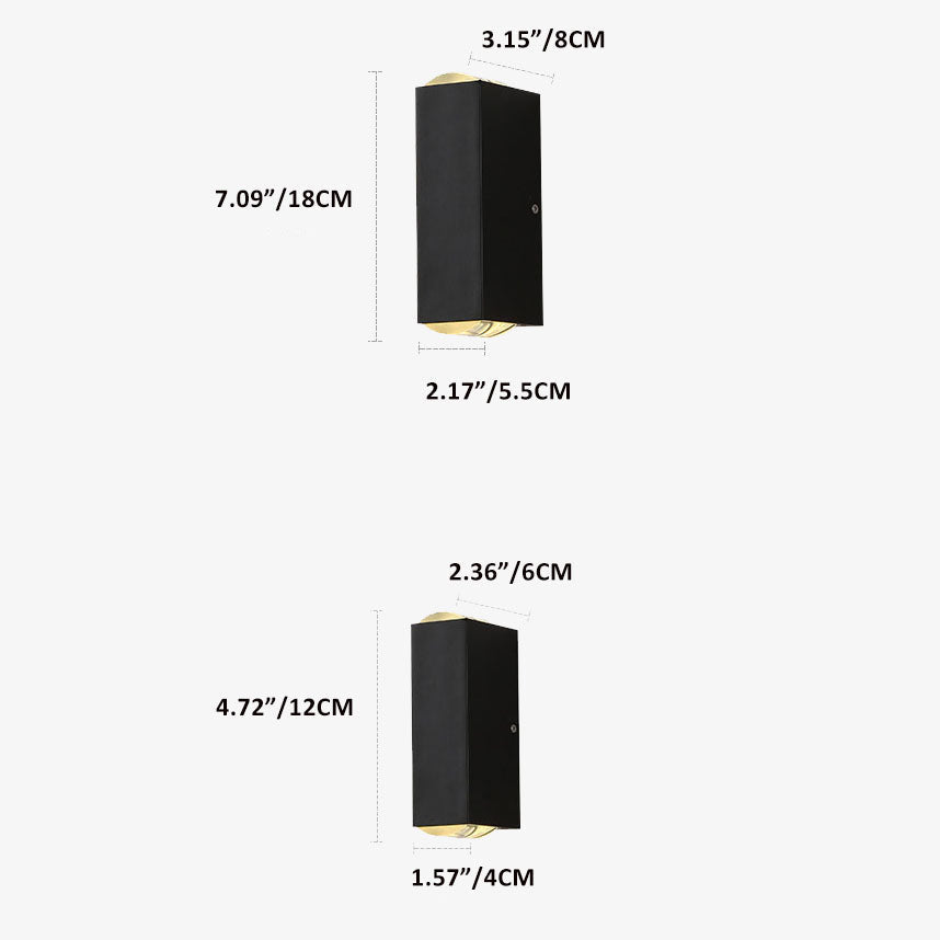 AquaLuxe LED Außenwandleuchte | Wasserdicht & Modernes Design | Rechteckige Außenlampe für Haus & Garten