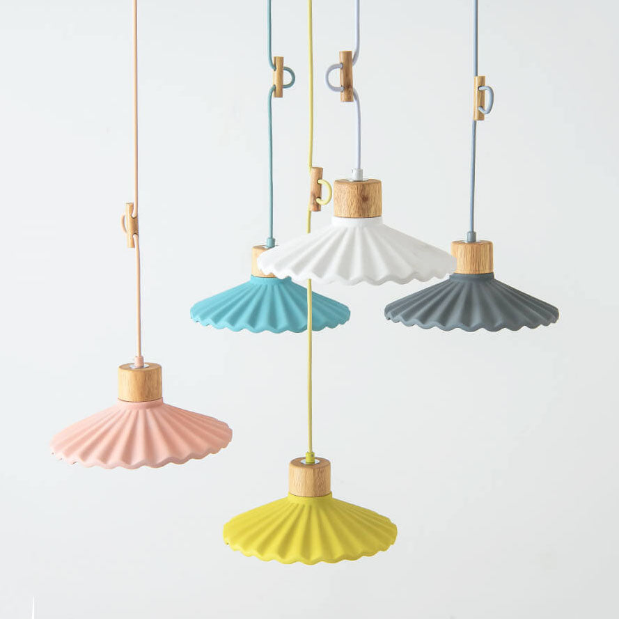 CemLight Moderne Macaron Pendelleuchte | Zement-Schirm | Skandinavisches Design | Stilvolle Beleuchtung | Für Wohn- und Essbereiche
