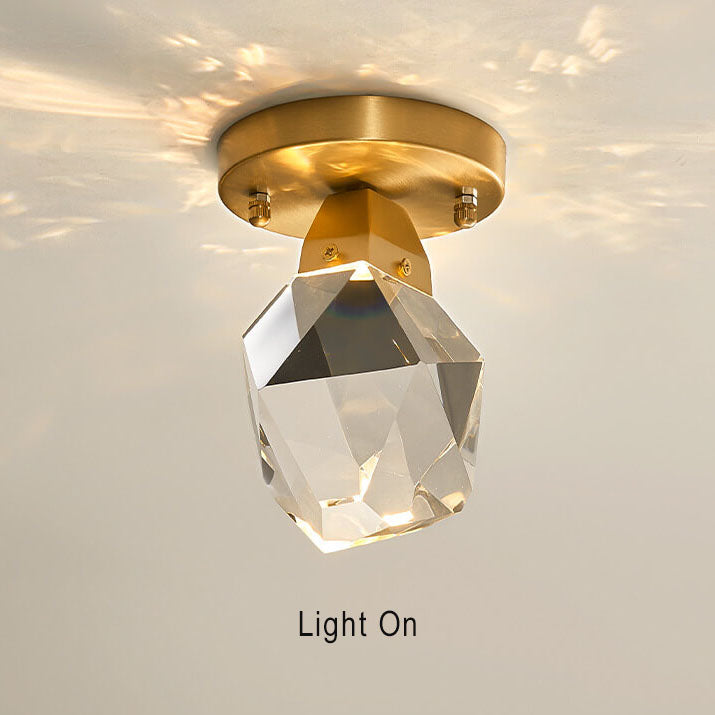 Crystalite Diamond-Design LED Deckenleuchte | Semi-Flush Mount | Elegantes Licht | Energieeffizient